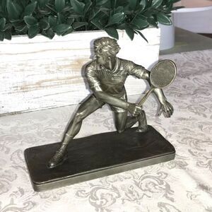 Vintage pewter Tennis player figure; 1975 G Petitto so detailed must see Lance
